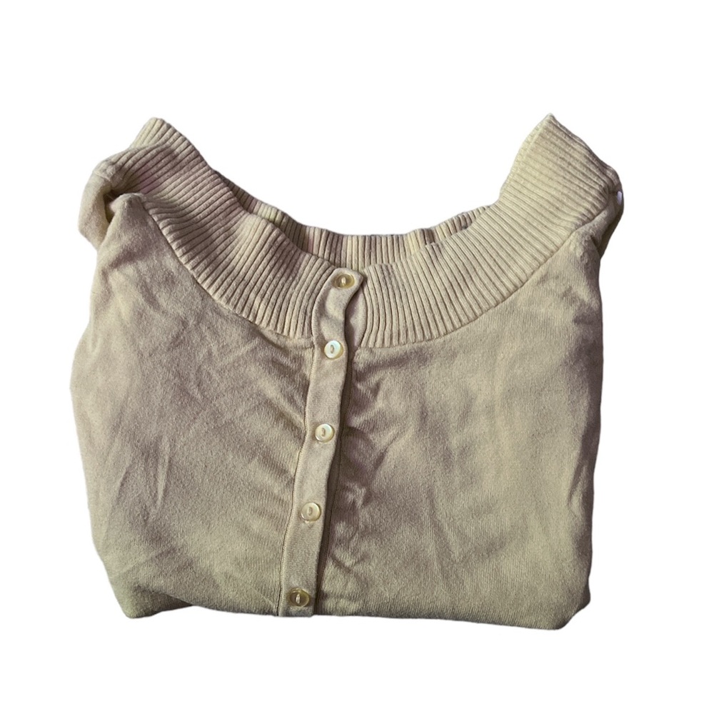 Yellow off the shoulder button up long sleeve top in size small from Studio Y!